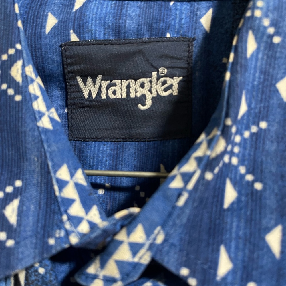 Wrangler Men's Western Blue Shirt